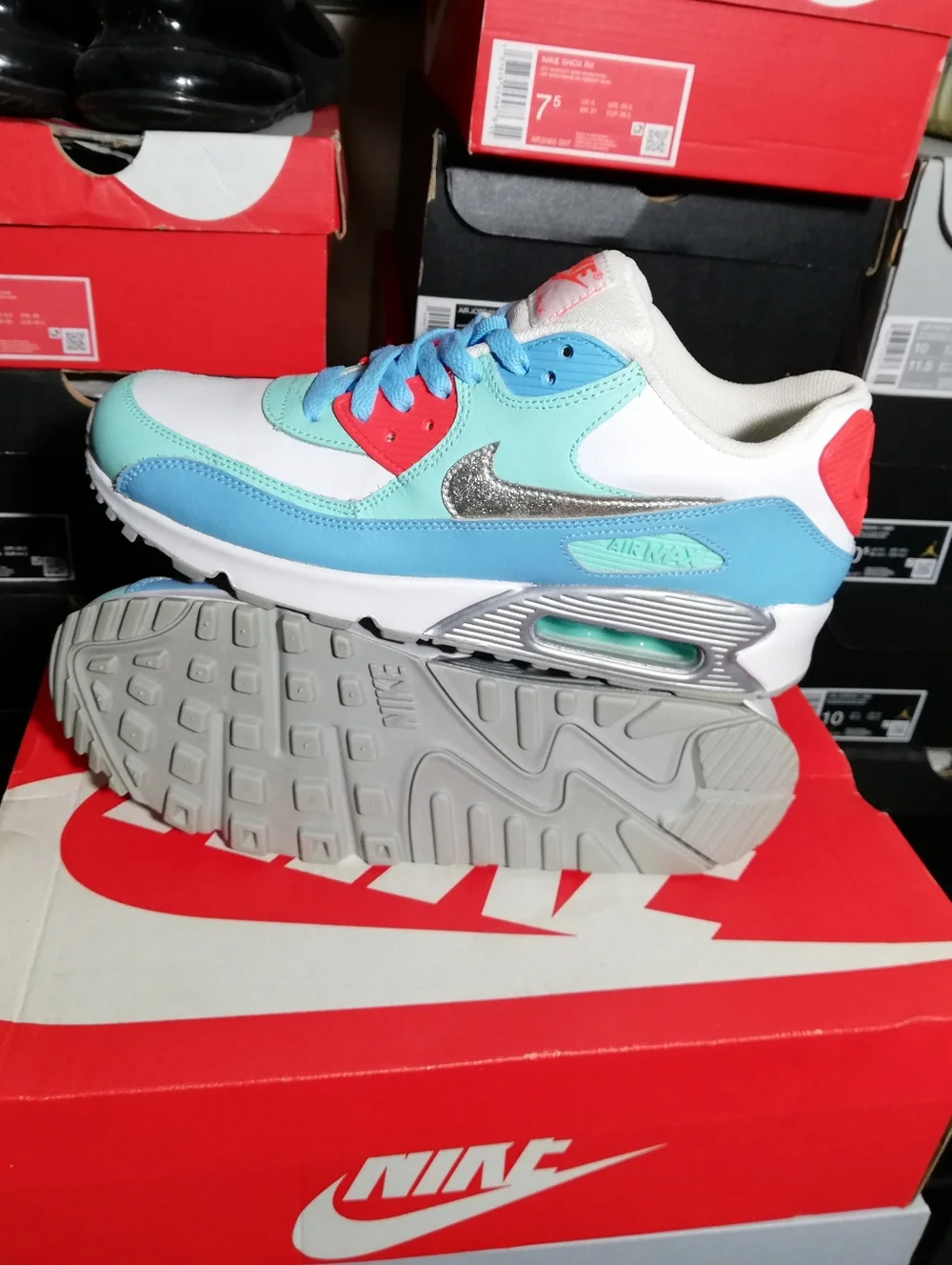 NIKE AIR MAX 90S PEEMIUM WOMEN US SIZE 8.5 BRAND NEW COME WITH BOX - Picture 13 of 13